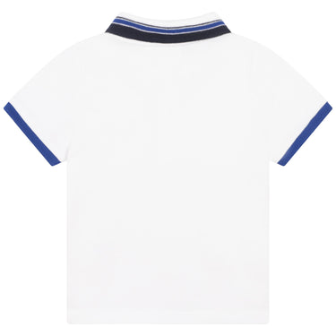 Playera polo BOSS blanca para bebés